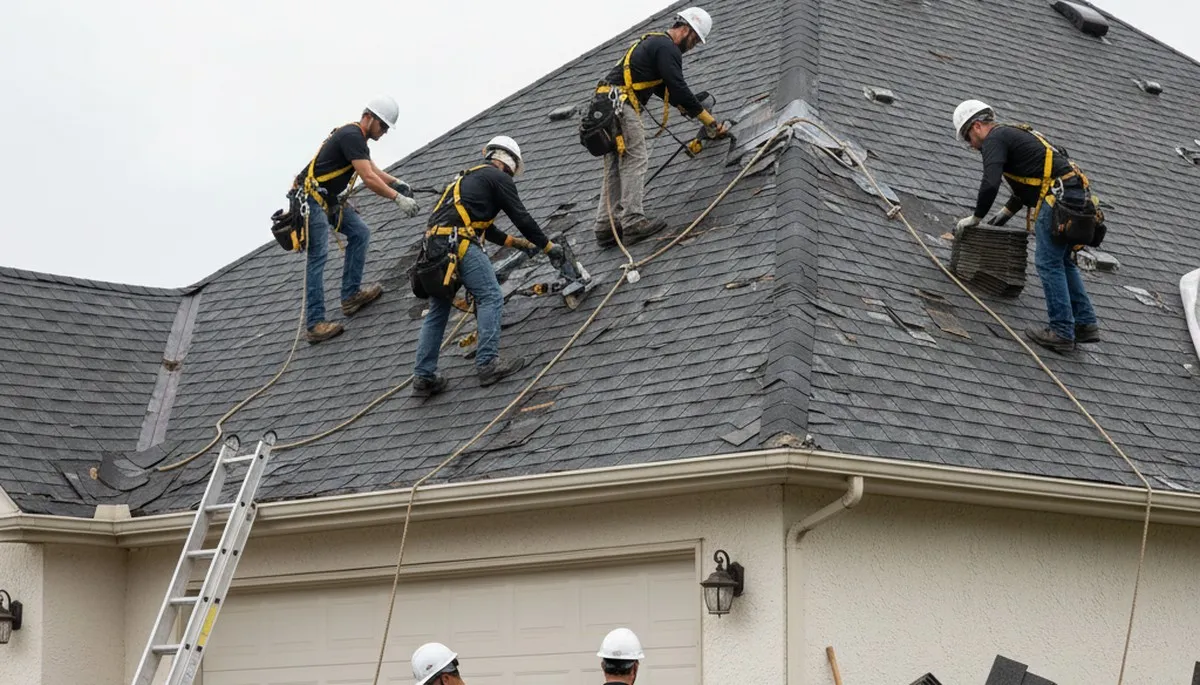 Storm damage cleanup crew clearing fallen trees in Allen, TX for Arbor Tree Care