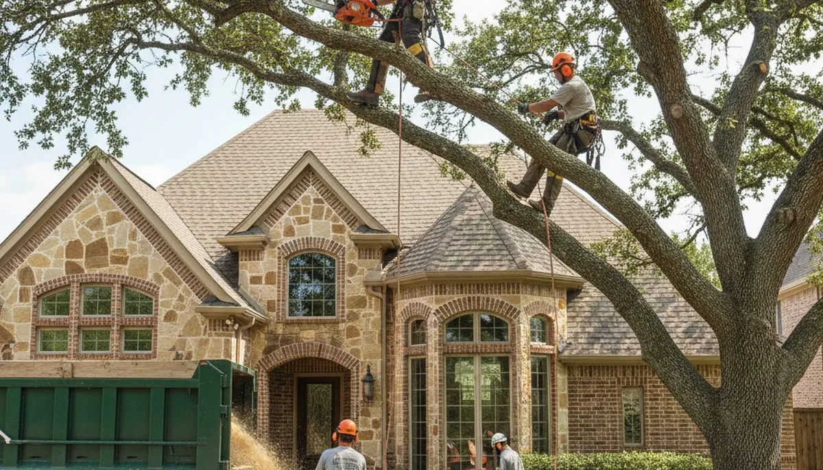 Tree service crew in Allen, TX providing professional tree care for local homeowners
