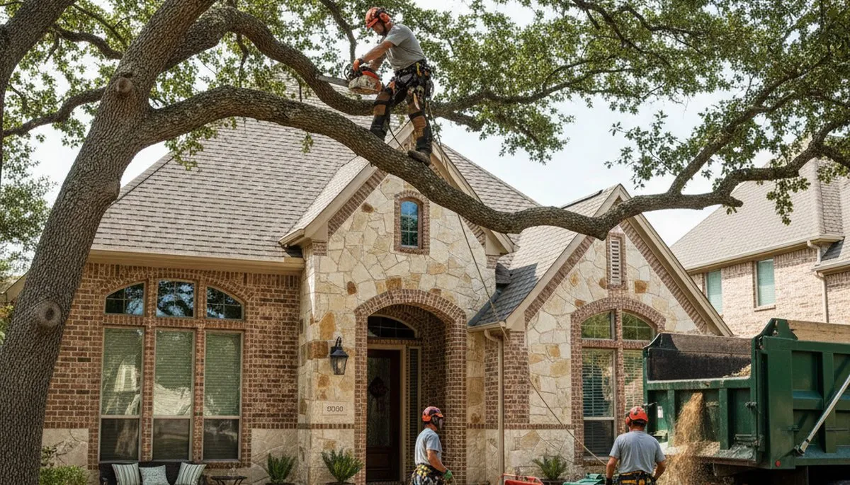 Tree service crew in Allen, TX providing professional tree trimming and removal services