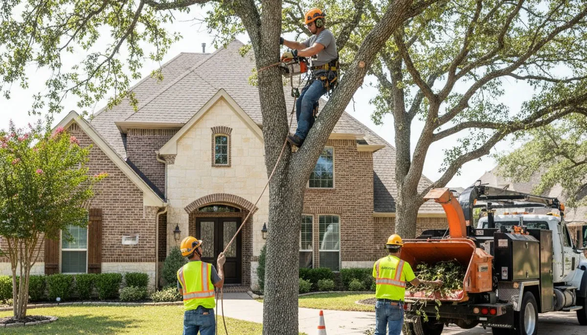 Tree service crew in Allen, TX providing professional tree care and removal services