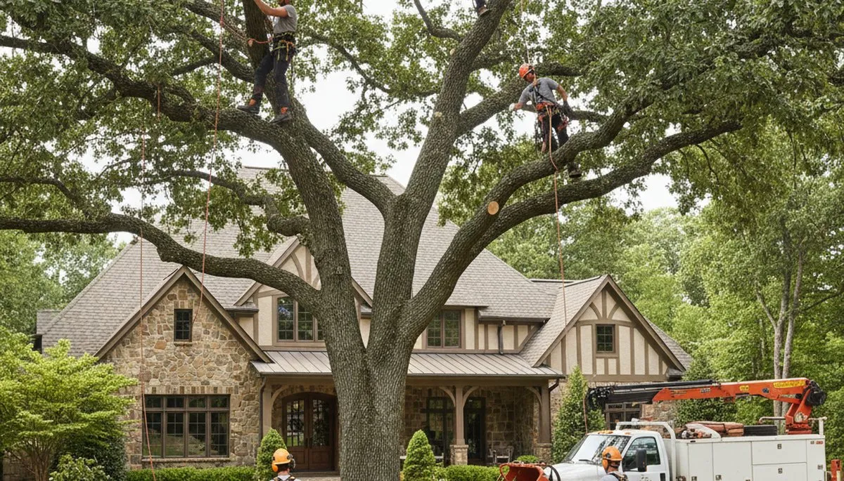 Tree service crew in Allen, TX providing professional tree trimming and removal