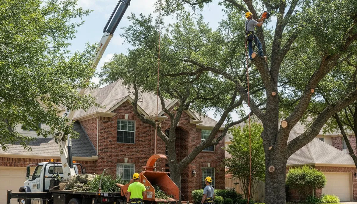 Tree service crew in Allen, TX providing professional tree trimming and removal services